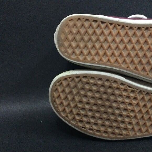 Vans Off The Wall-Womens Sz 8.5-Burgundy Red Suede/Canvas-Mid Skate Shoe- 500714 - Picture 6 of 8